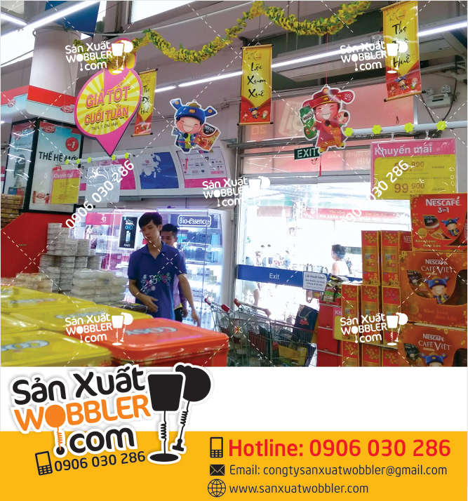 Bảng quảng cáo treo siêu thị - Wobbler Quang Hưng - Công Ty TNHH MTV In ấn Quang Hưng